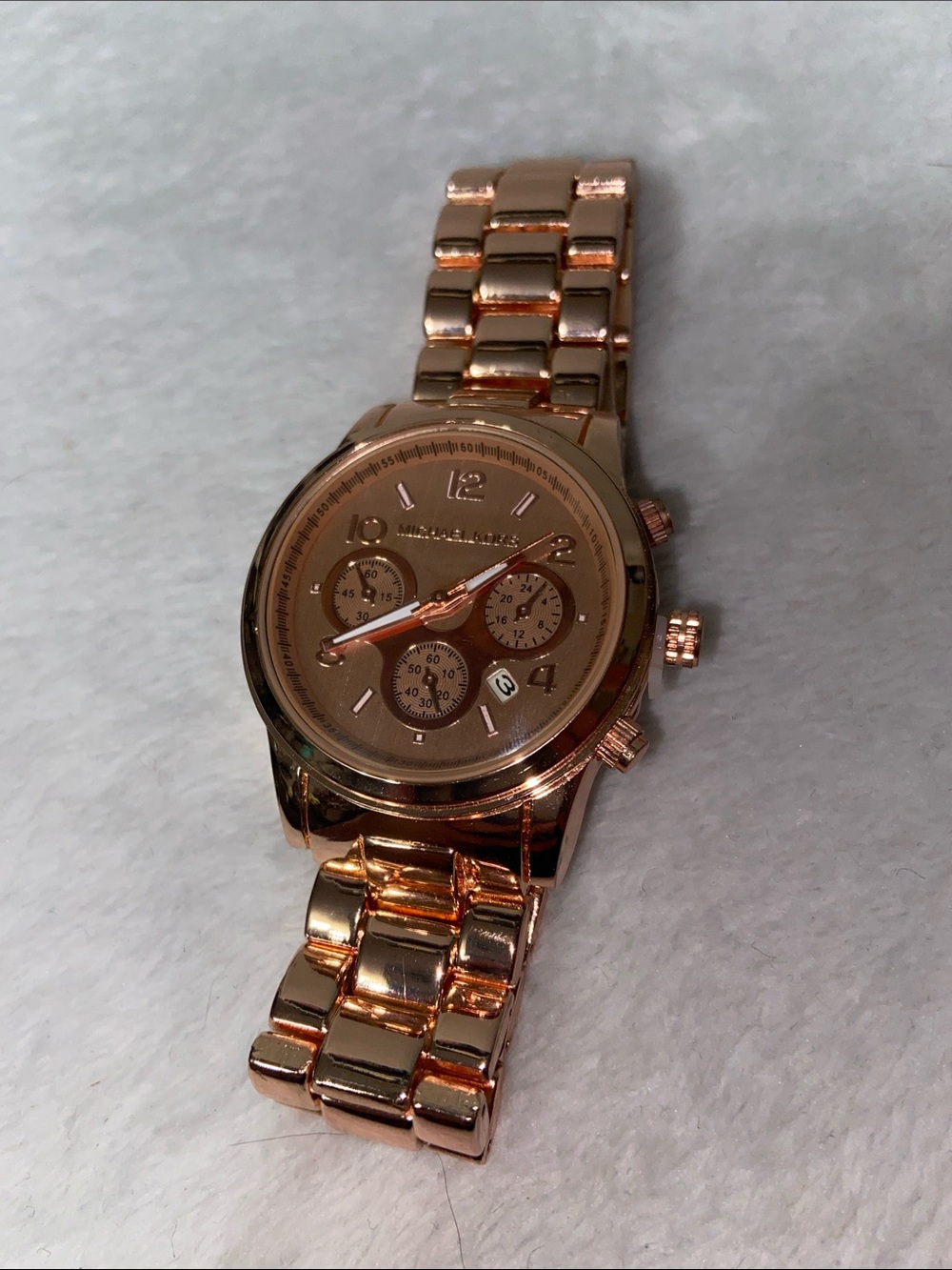 Rose Gold Chronograph Bracelet Watch